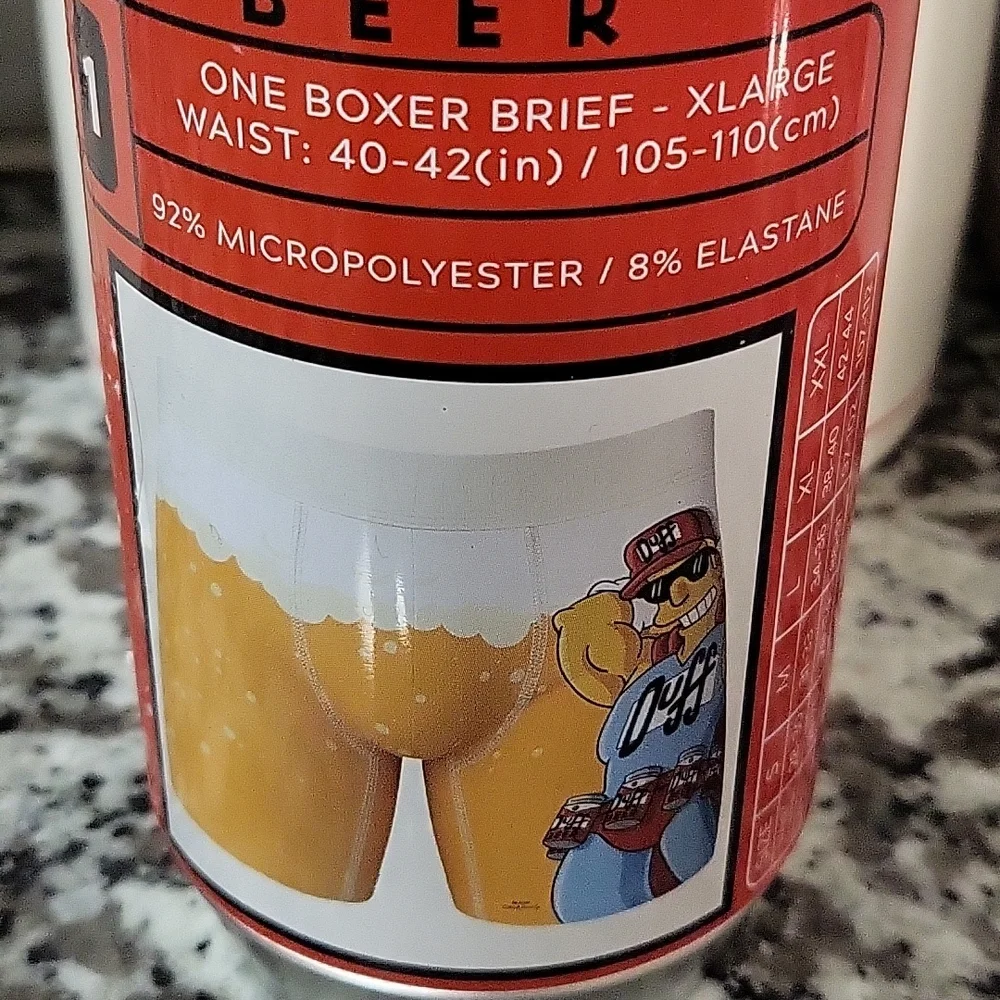 Men's XL Boxer Briefs Duff Beer  The Simpsons  Men's funny underwear - Picture 3 of 8